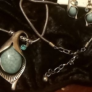 Silver and Turquoise Jewelry Set